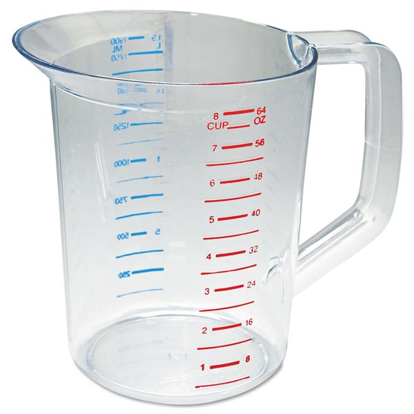 Rubbermaid Commercial Bouncer Measuring Cup, 2qt, Clear FG321700CLR